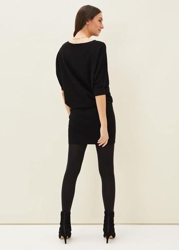 Phase Eight Becca Batwingted Knitwear Black USA | 4813059-IG